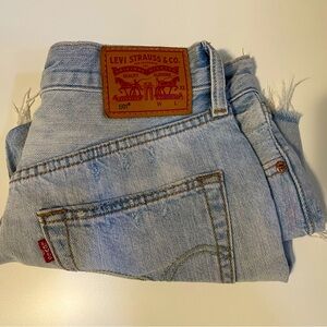 Levi’s 501 Light Wash Cutoff Denim Shorts